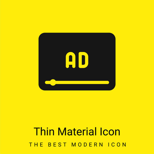 Ad minimal bright yellow material icon