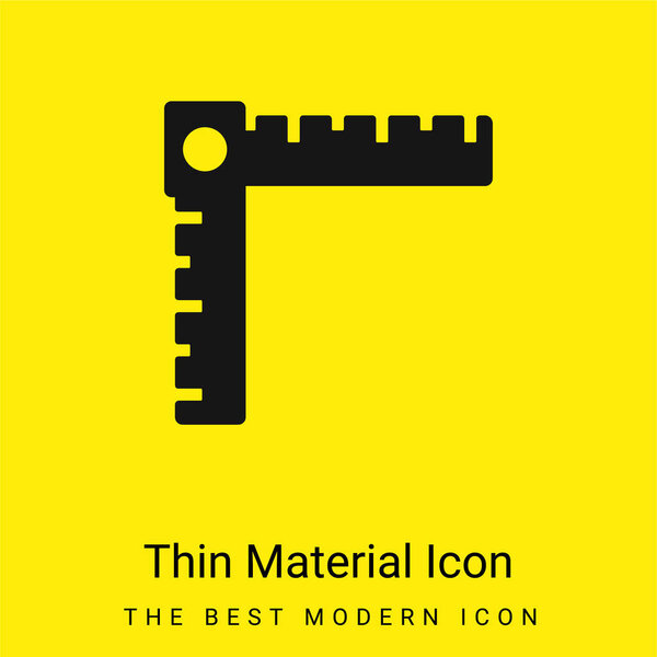 Angle Ruler minimal bright yellow material icon