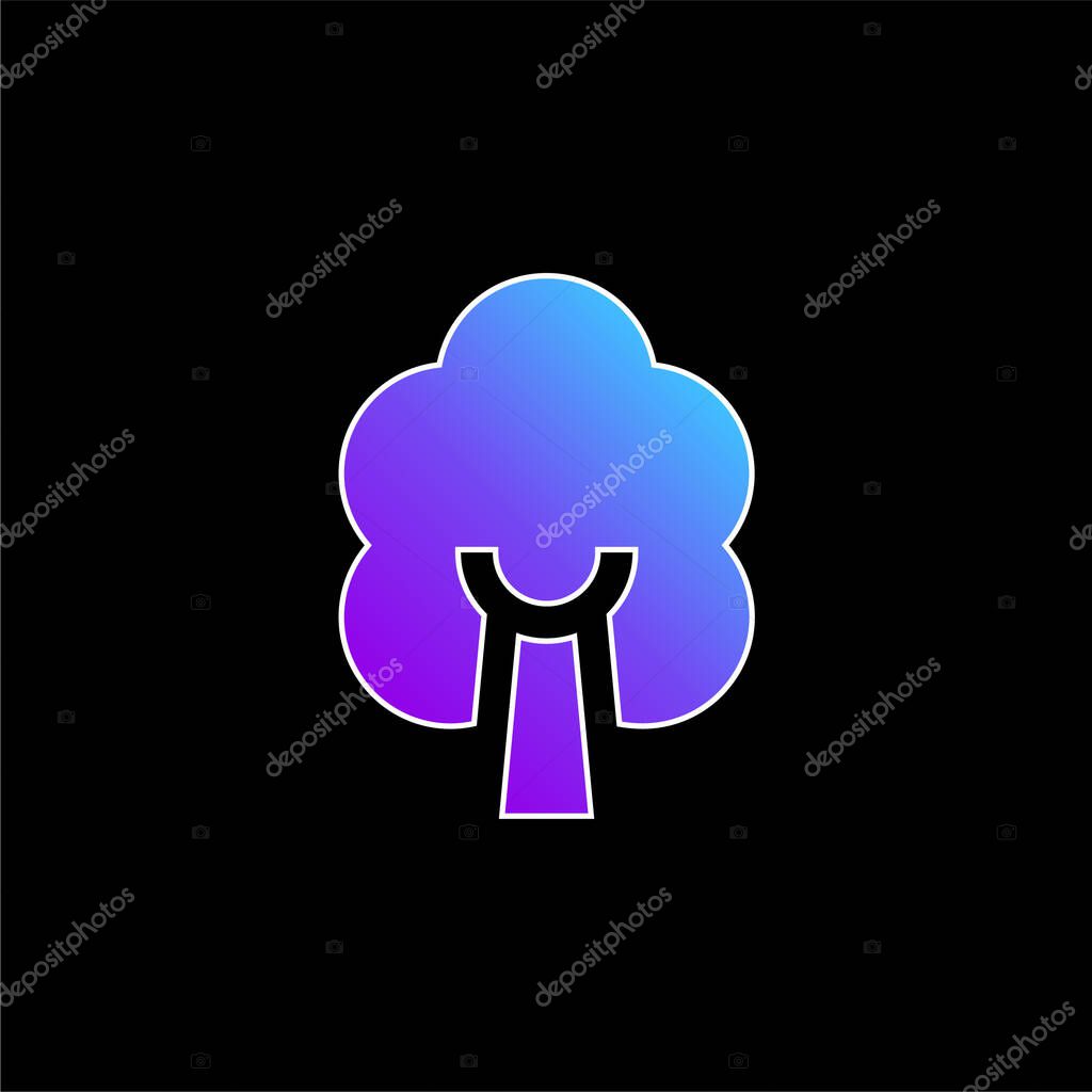 Birch Tree blue gradient vector icon