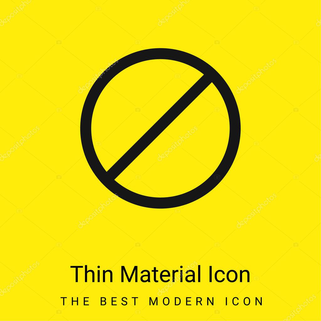 Access Denied minimal bright yellow material icon