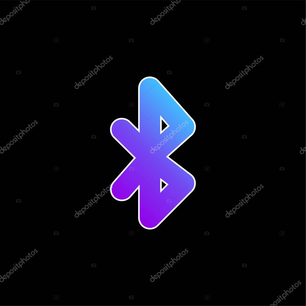Bluetooth Symbol blue gradient vector icon