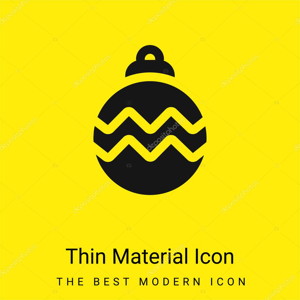 Bauble minimal bright yellow material icon