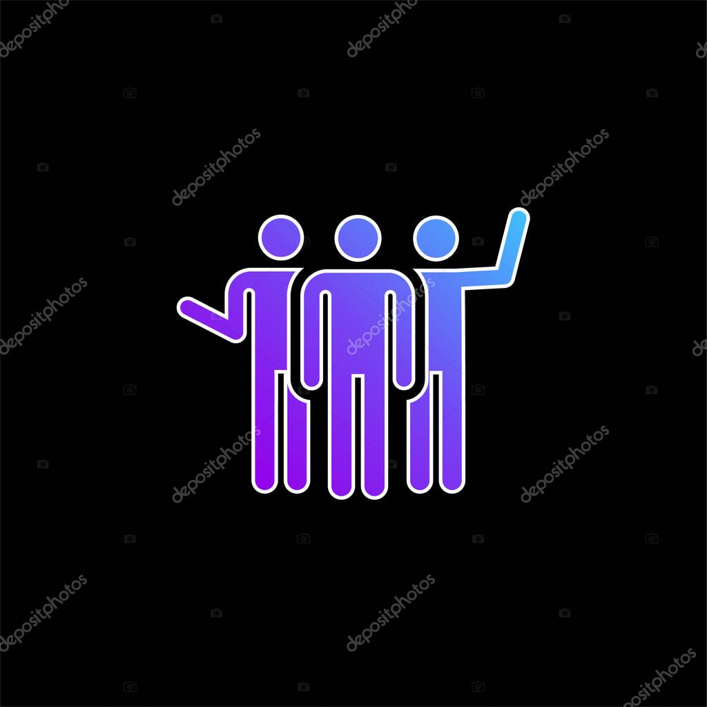 Band blue gradient vector icon