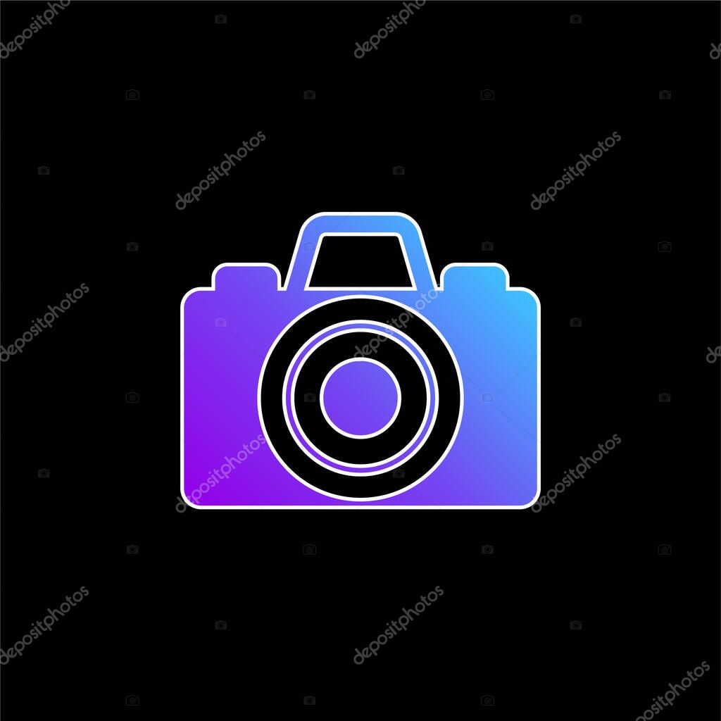 Black Camera blue gradient vector icon