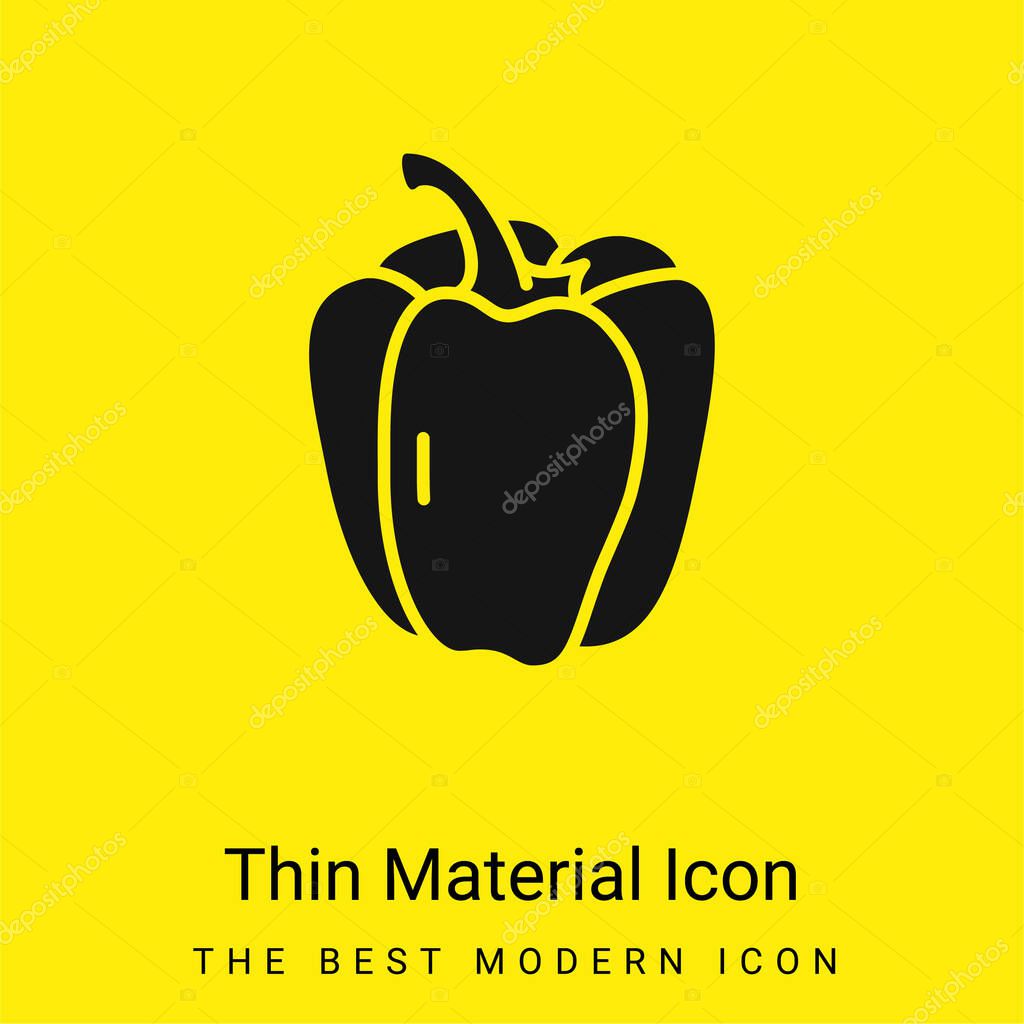 Bell Pepper minimal bright yellow material icon