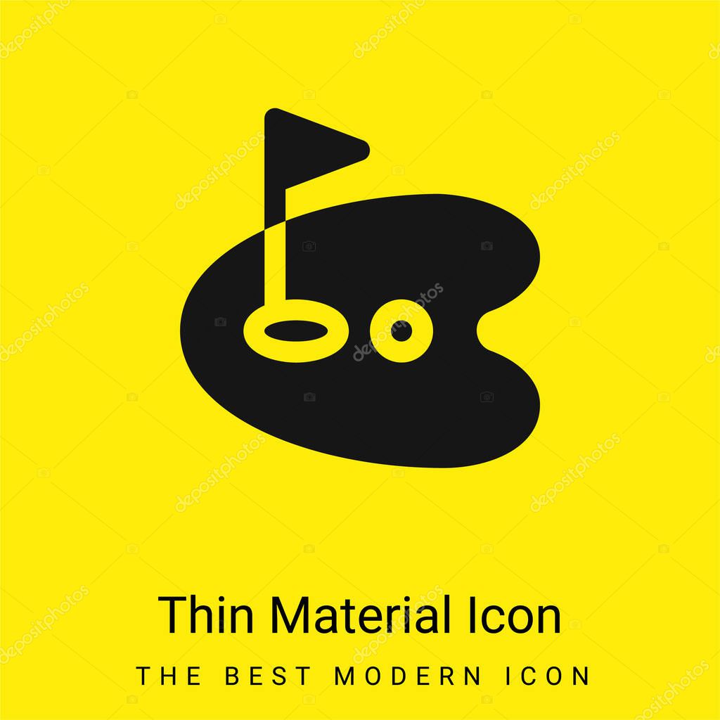 Birdie minimal bright yellow material icon