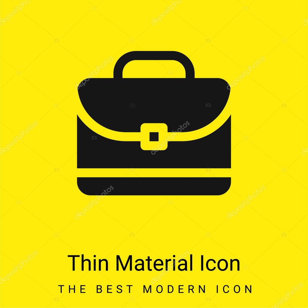 Briefcase minimal bright yellow material icon