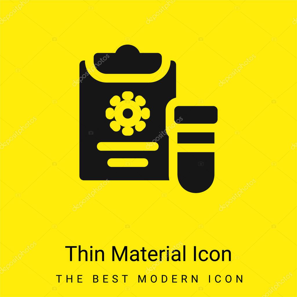 Blood Test minimal bright yellow material icon