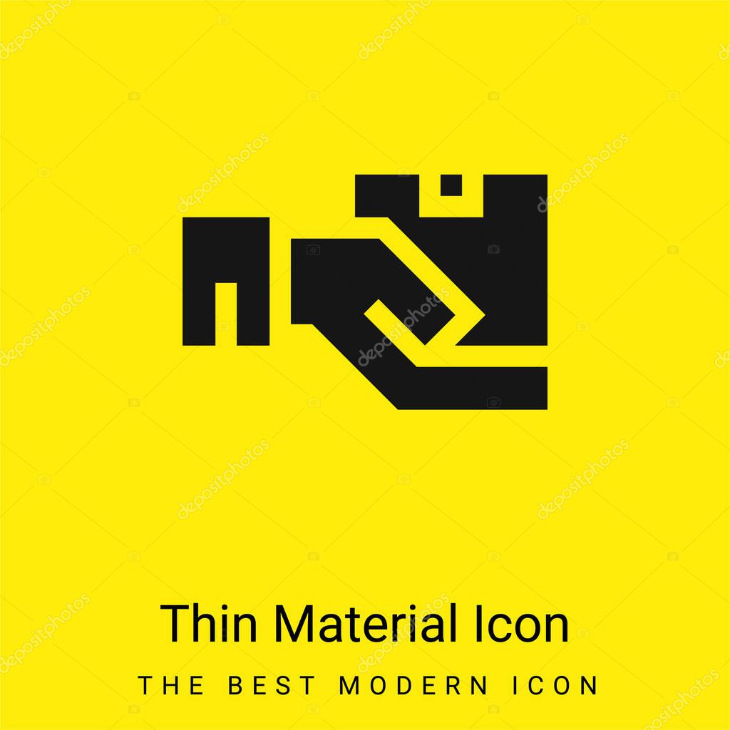 Box minimal bright yellow material icon