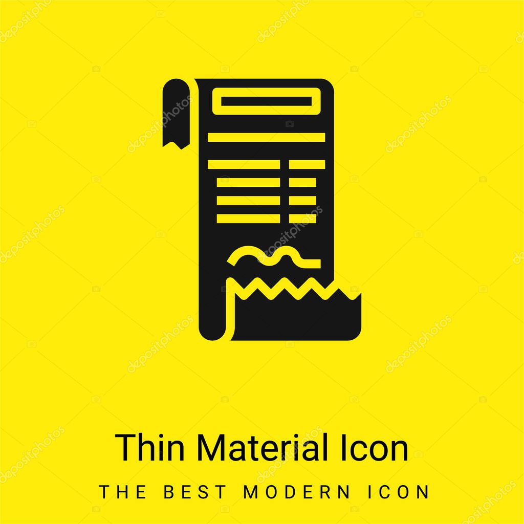 Bill minimal bright yellow material icon