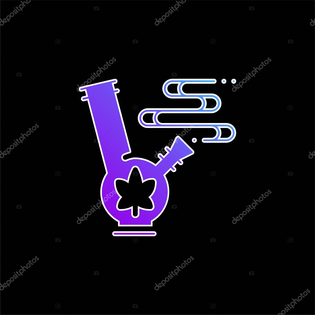 Bong blue gradient vector icon