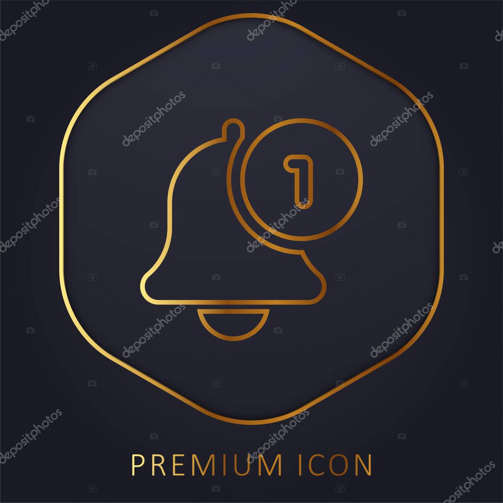 Active golden line premium logo or icon