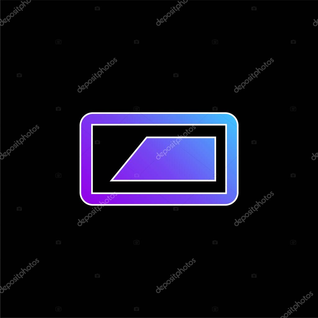 Battery blue gradient vector icon