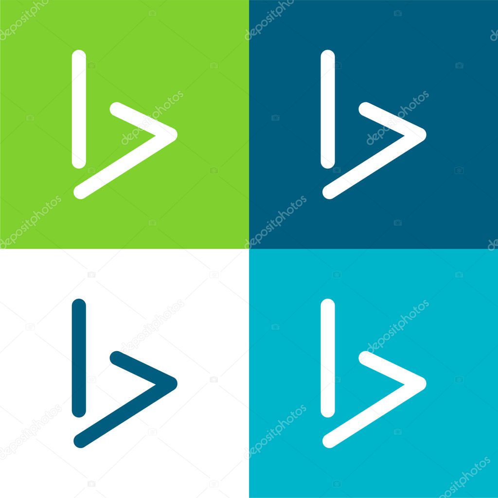 Bing Logo Flat four color minimal icon set