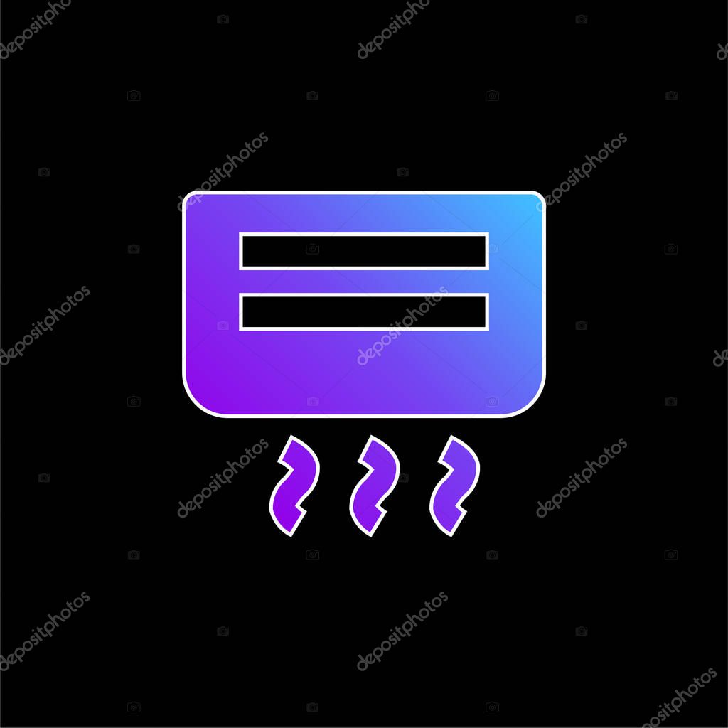 Air Conditioner blue gradient vector icon
