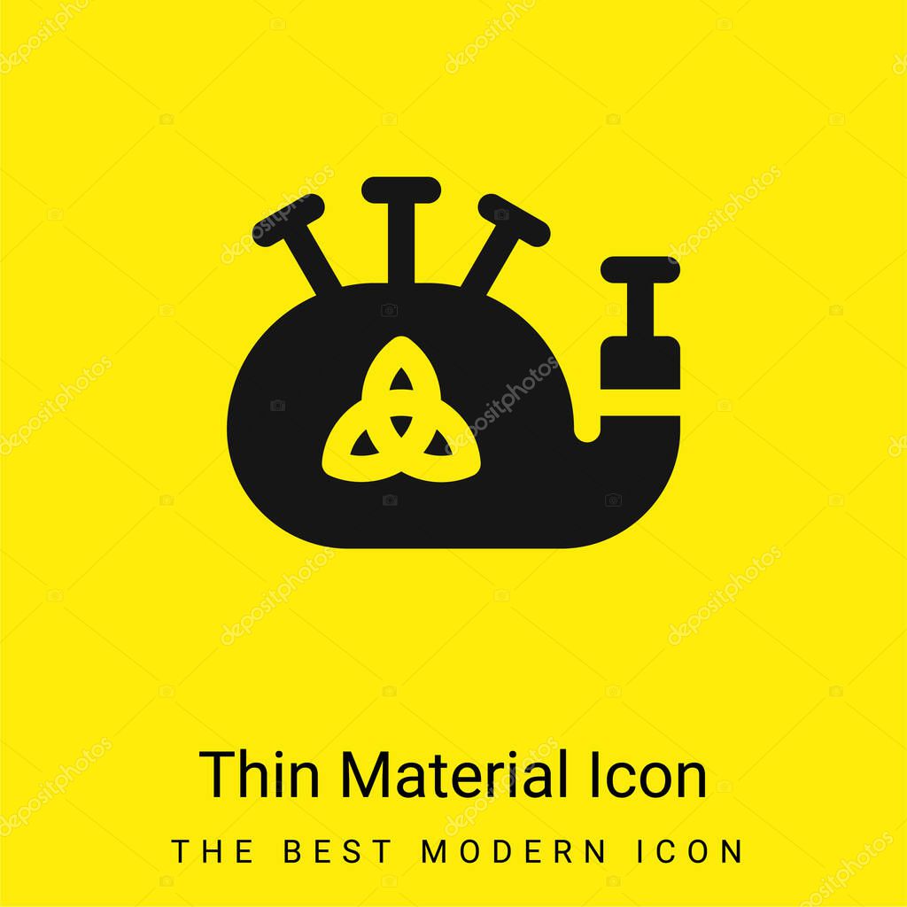 Bagpipe minimal bright yellow material icon