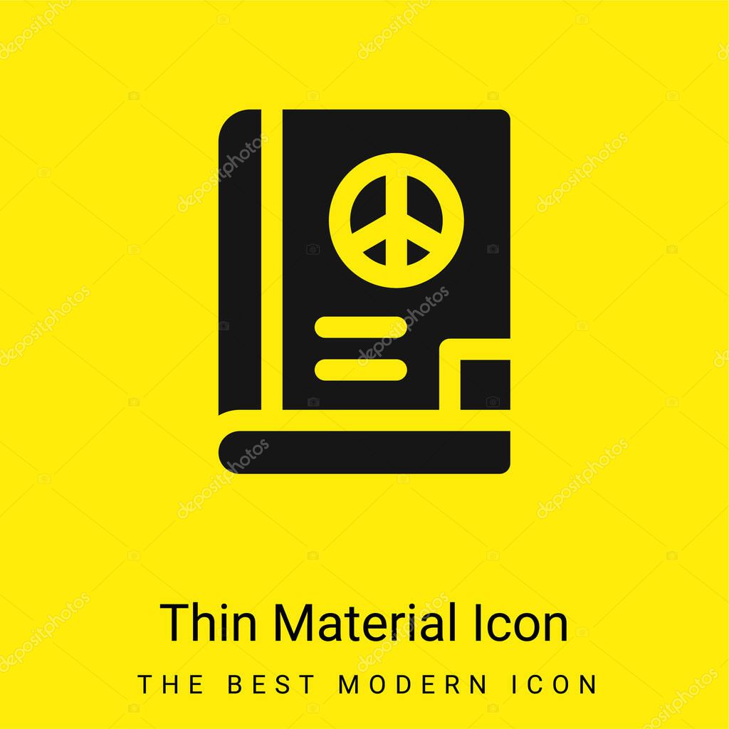 Book minimal bright yellow material icon