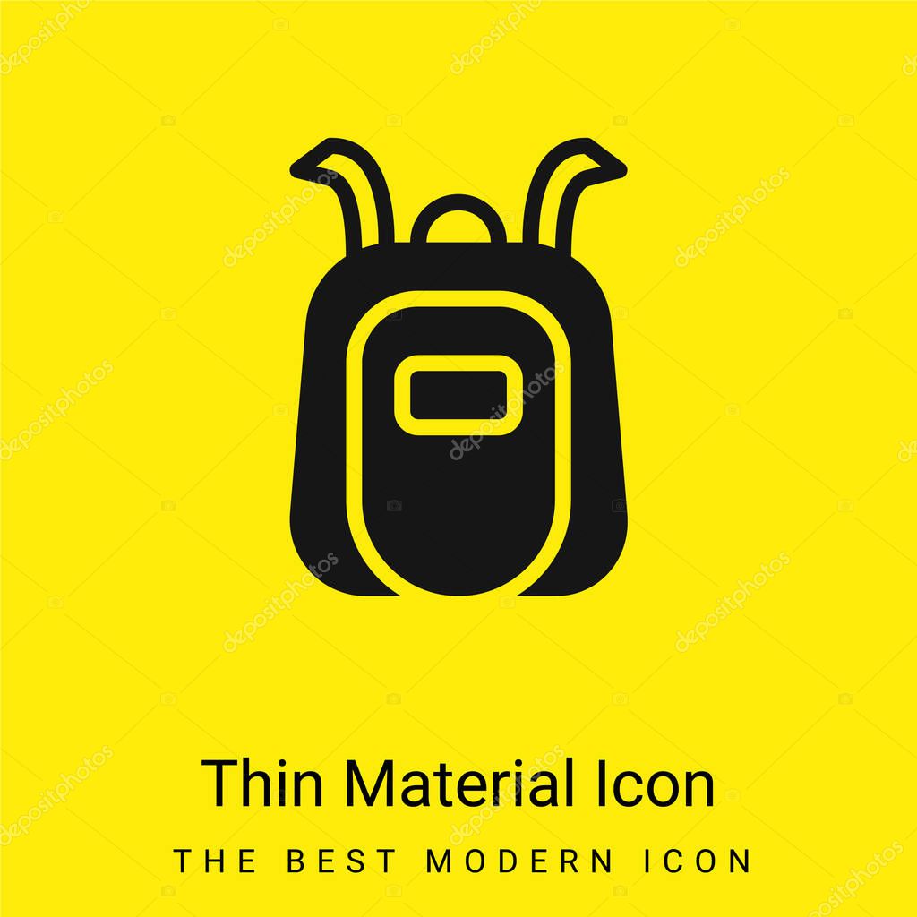 Backpack minimal bright yellow material icon