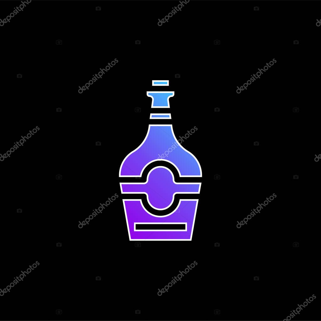 Bottle blue gradient vector icon