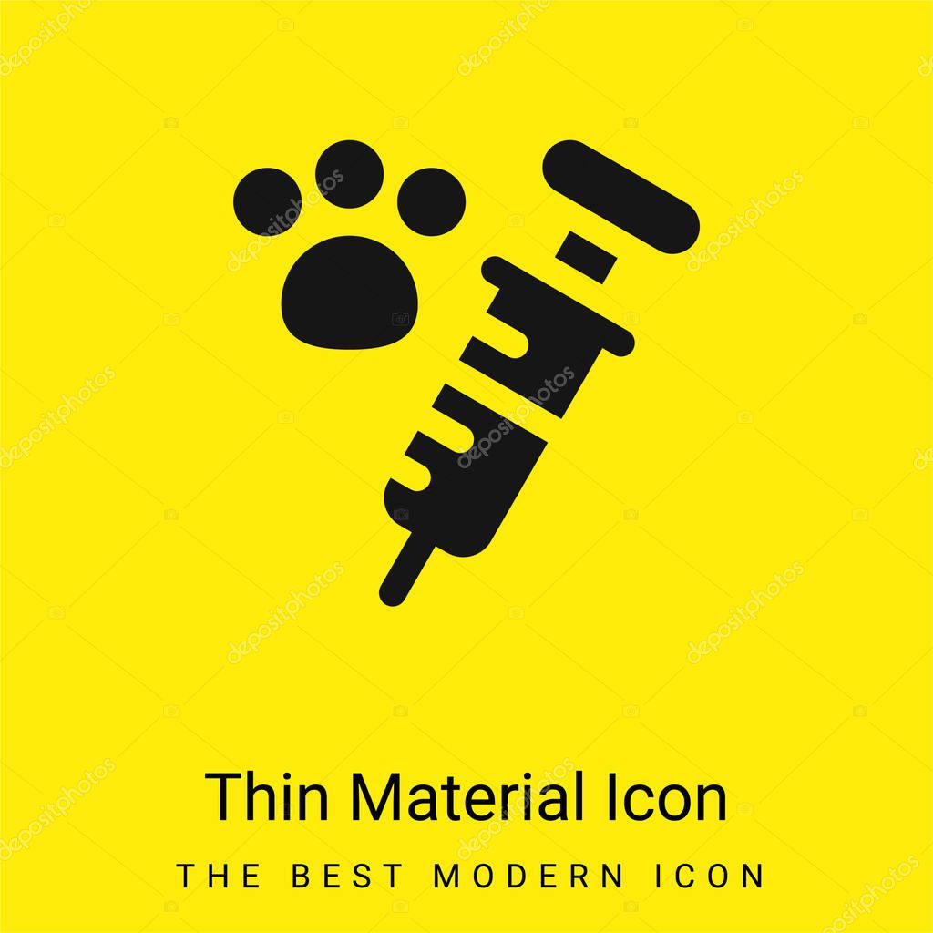 Animal Vaccination minimal bright yellow material icon