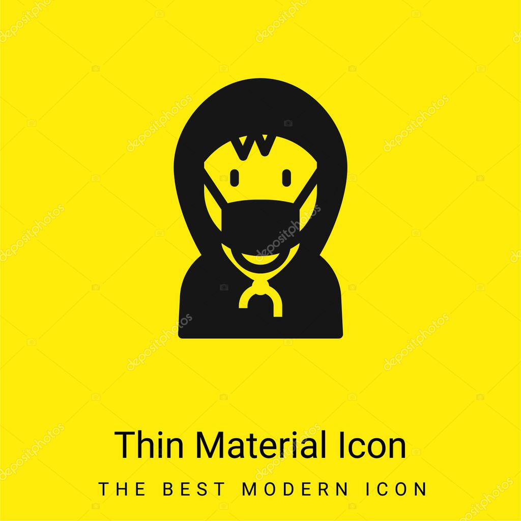 Boy minimal bright yellow material icon