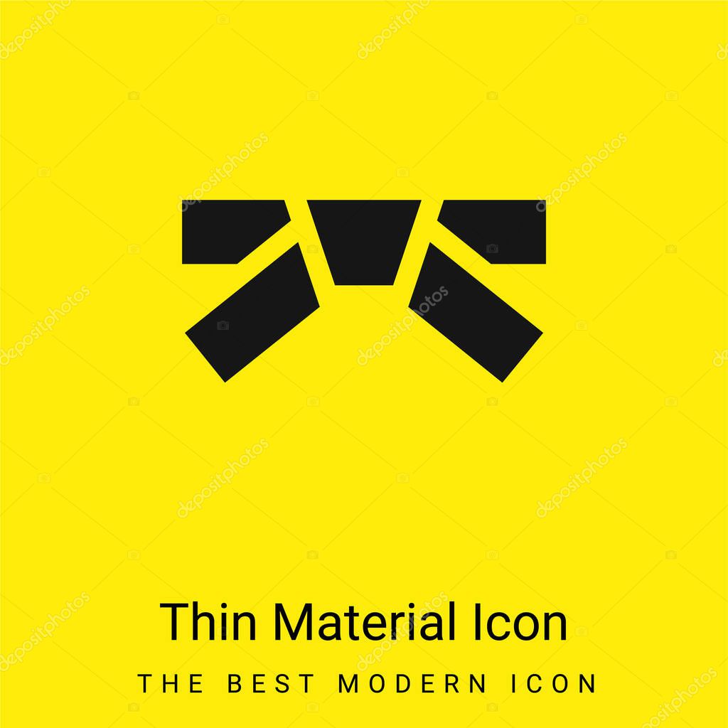 Belt minimal bright yellow material icon