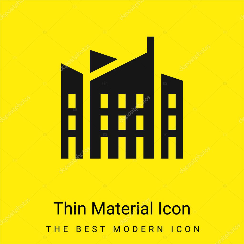 Architecture minimal bright yellow material icon