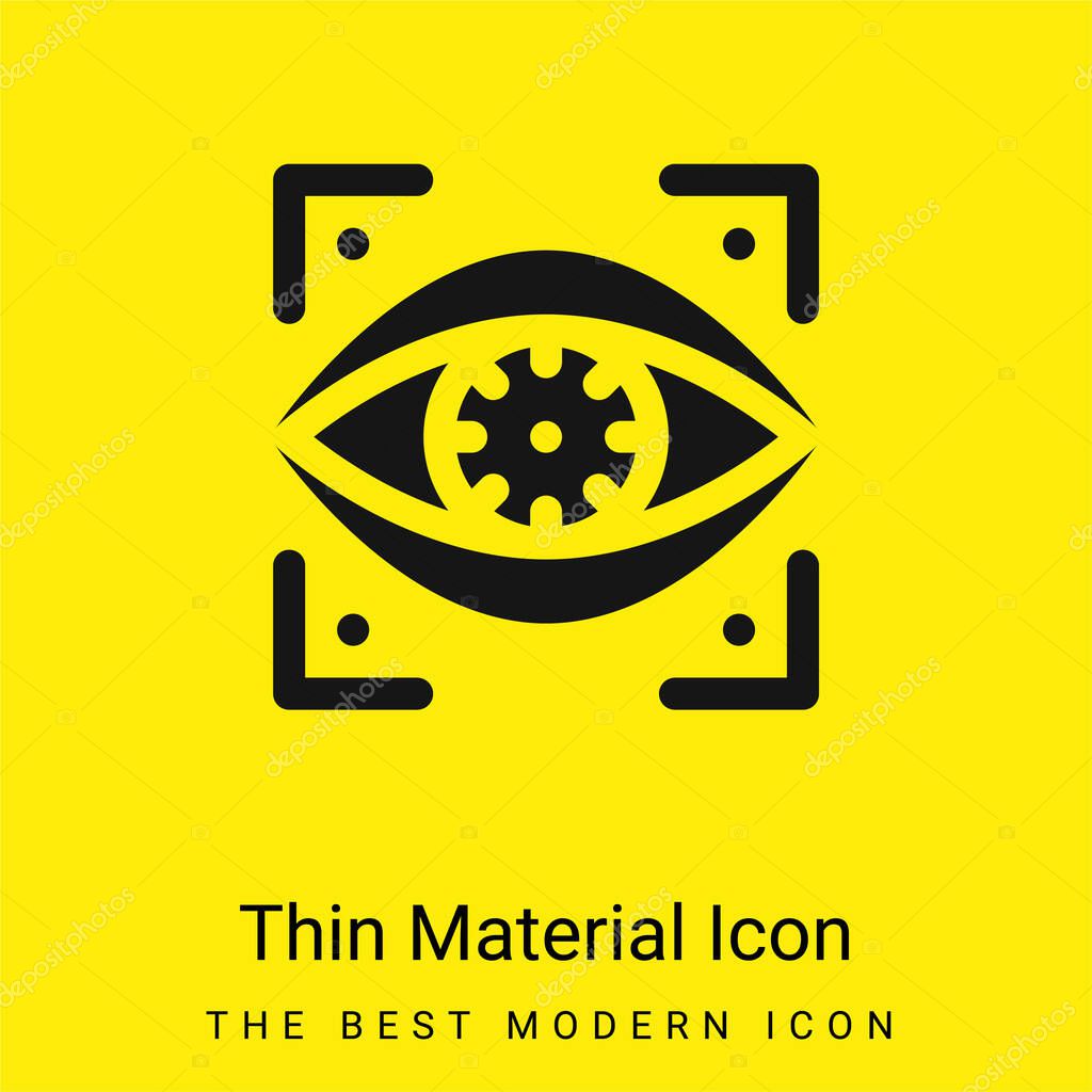 Bionic Eye minimal bright yellow material icon