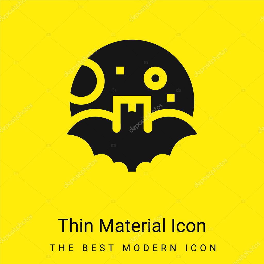 Bat minimal bright yellow material icon