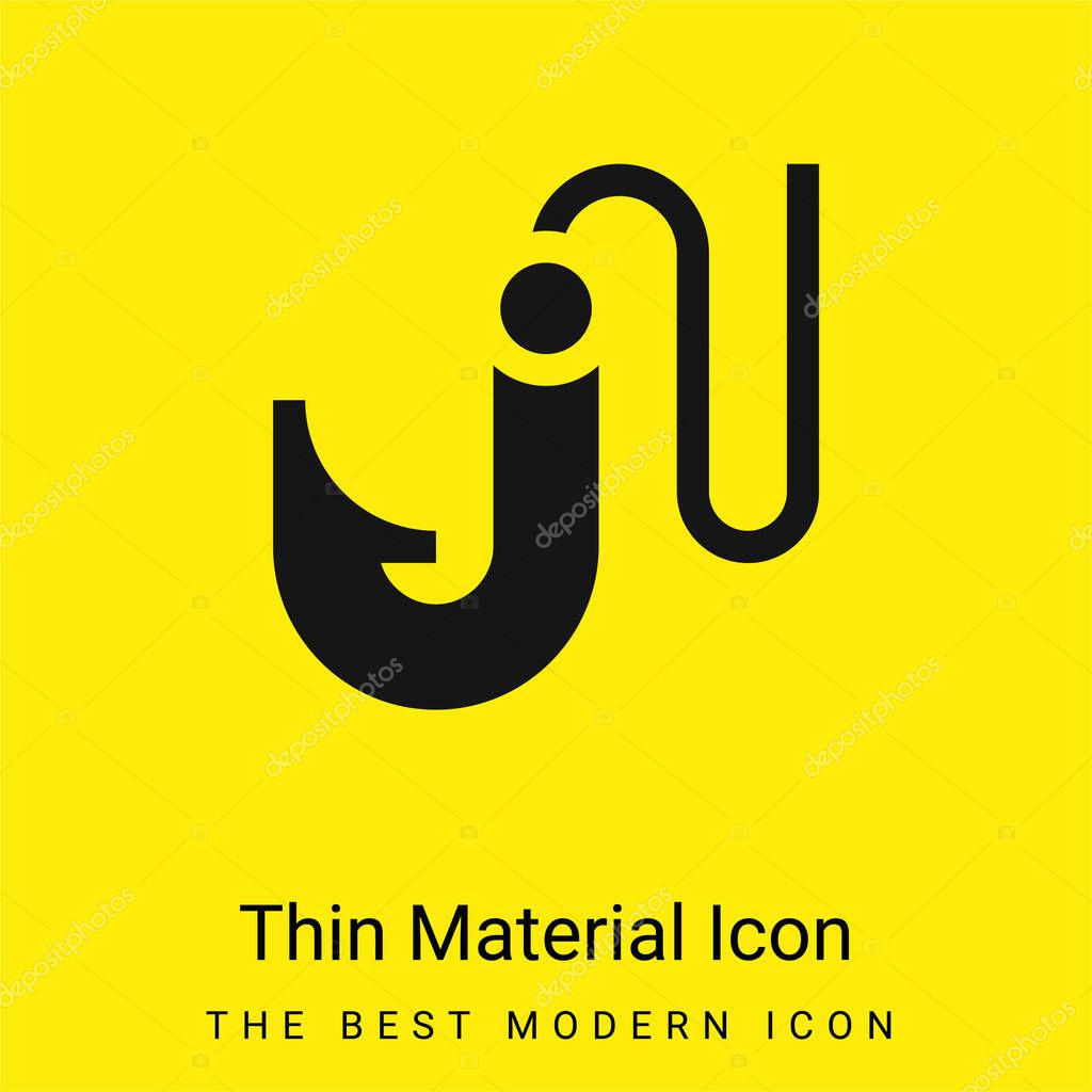 Bait minimal bright yellow material icon