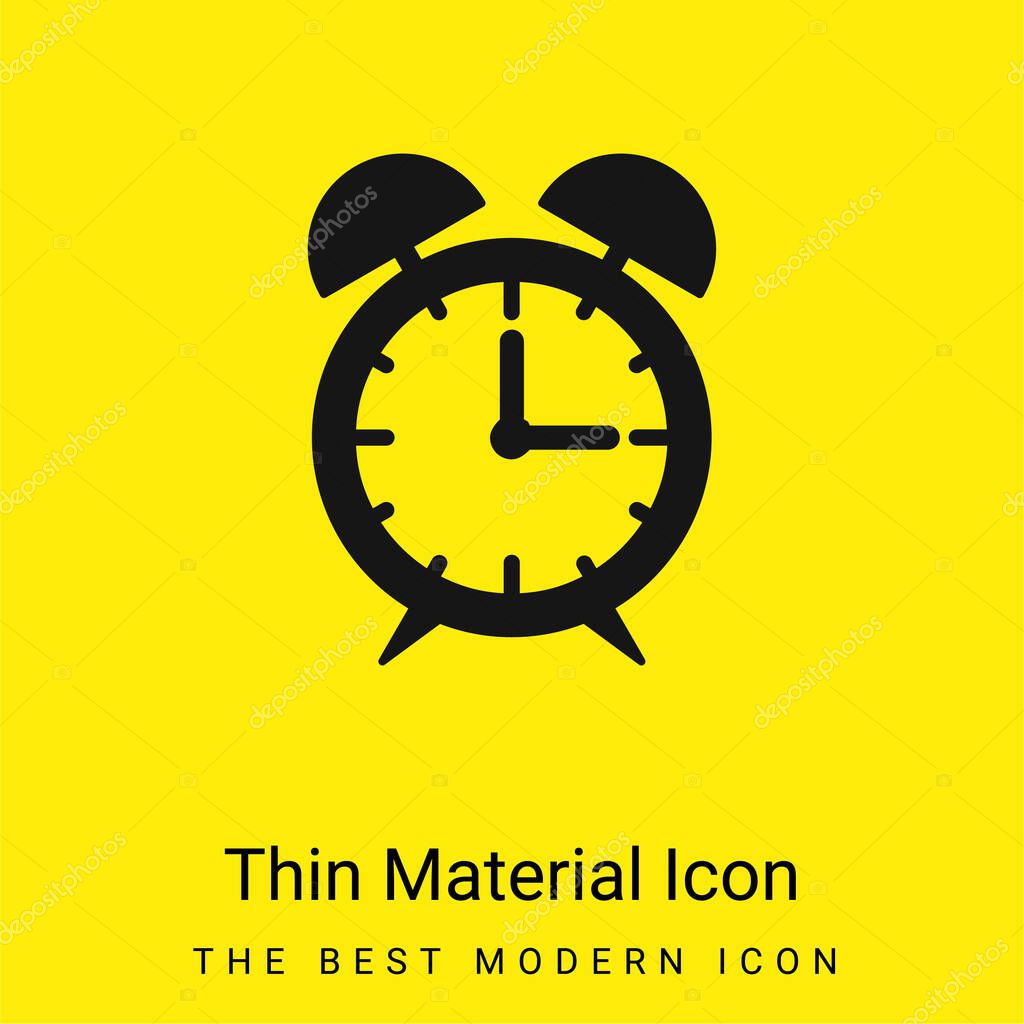 Alarm Clock minimal bright yellow material icon