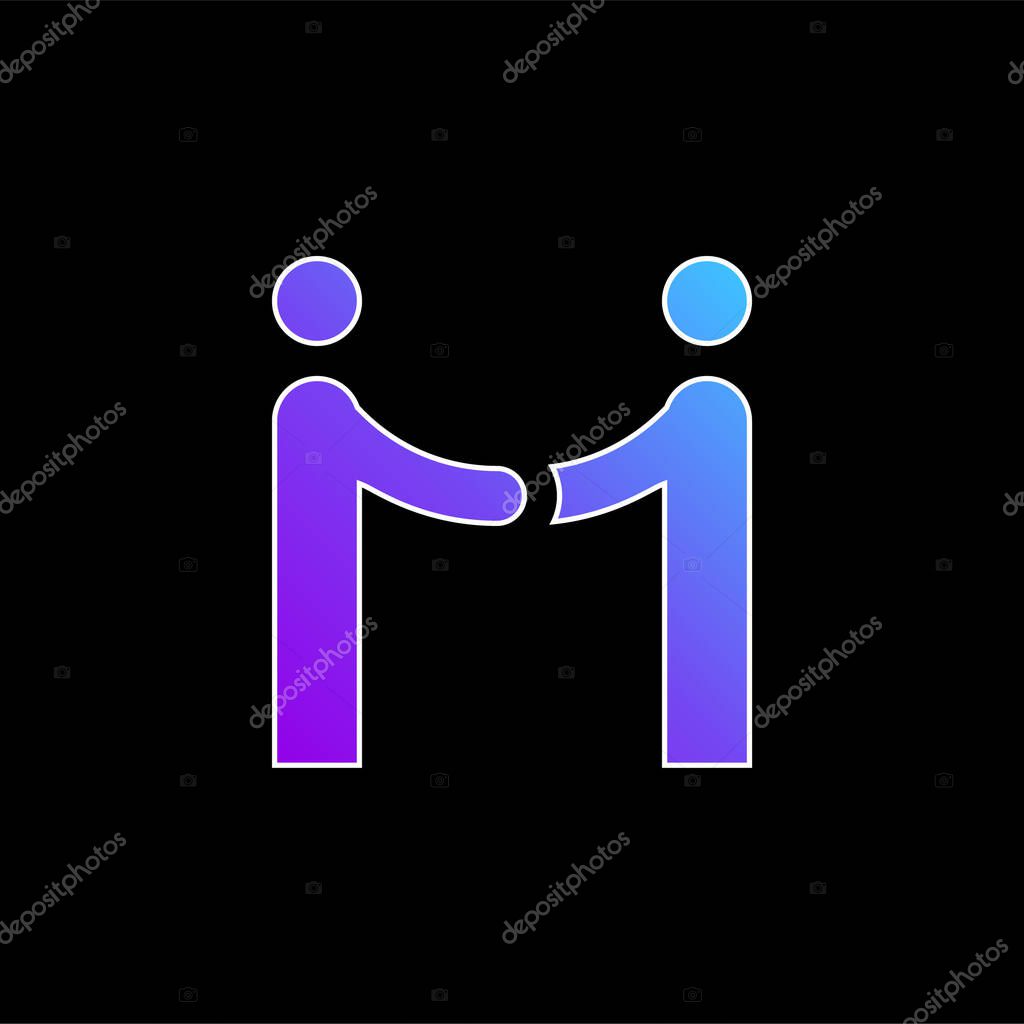 Agreement blue gradient vector icon