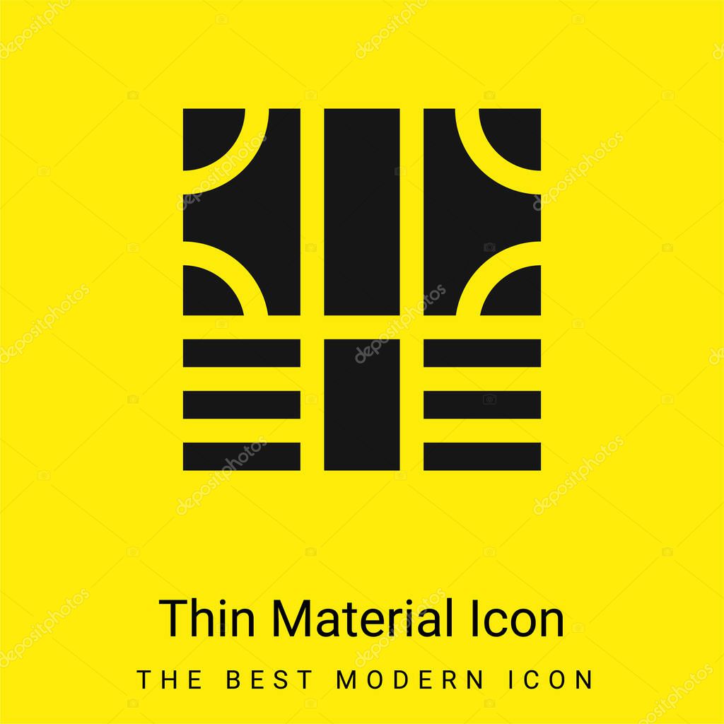 Bills minimal bright yellow material icon