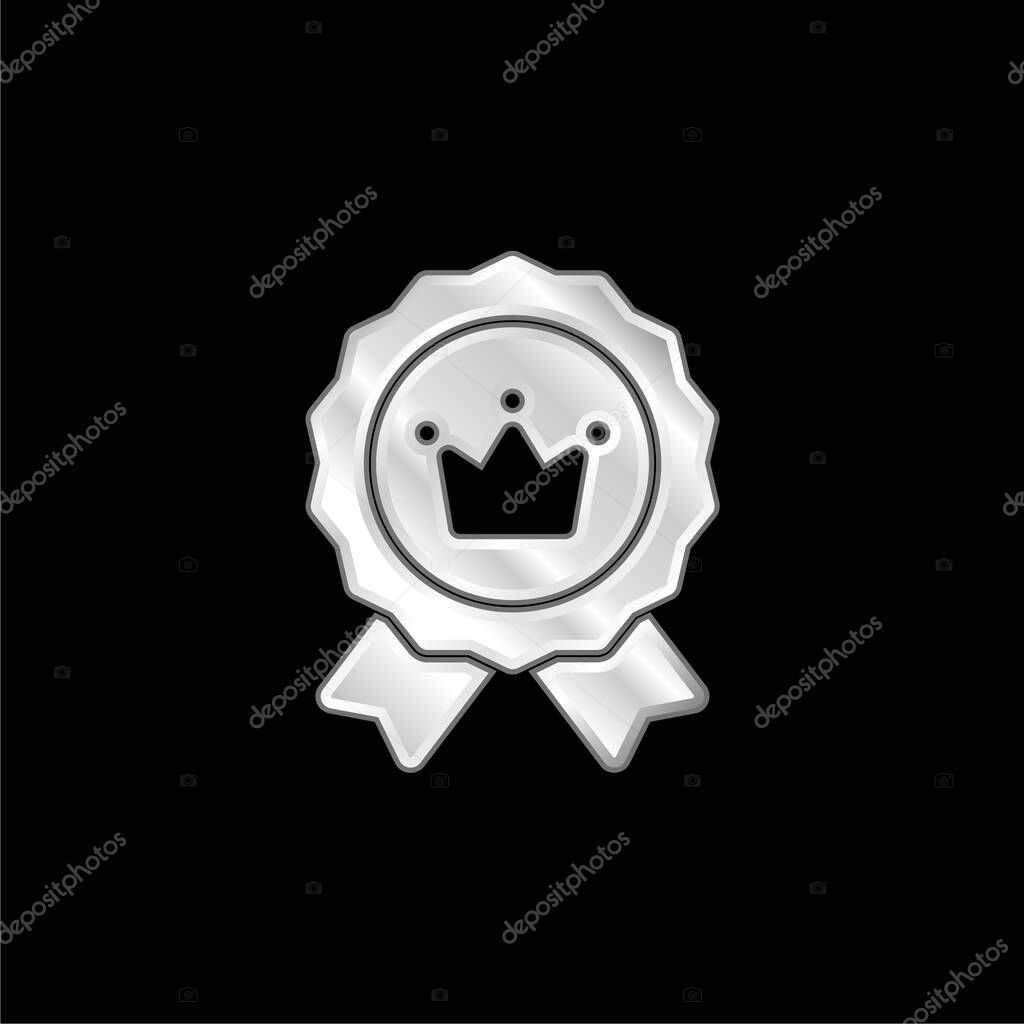Brand Positioning silver plated metallic icon