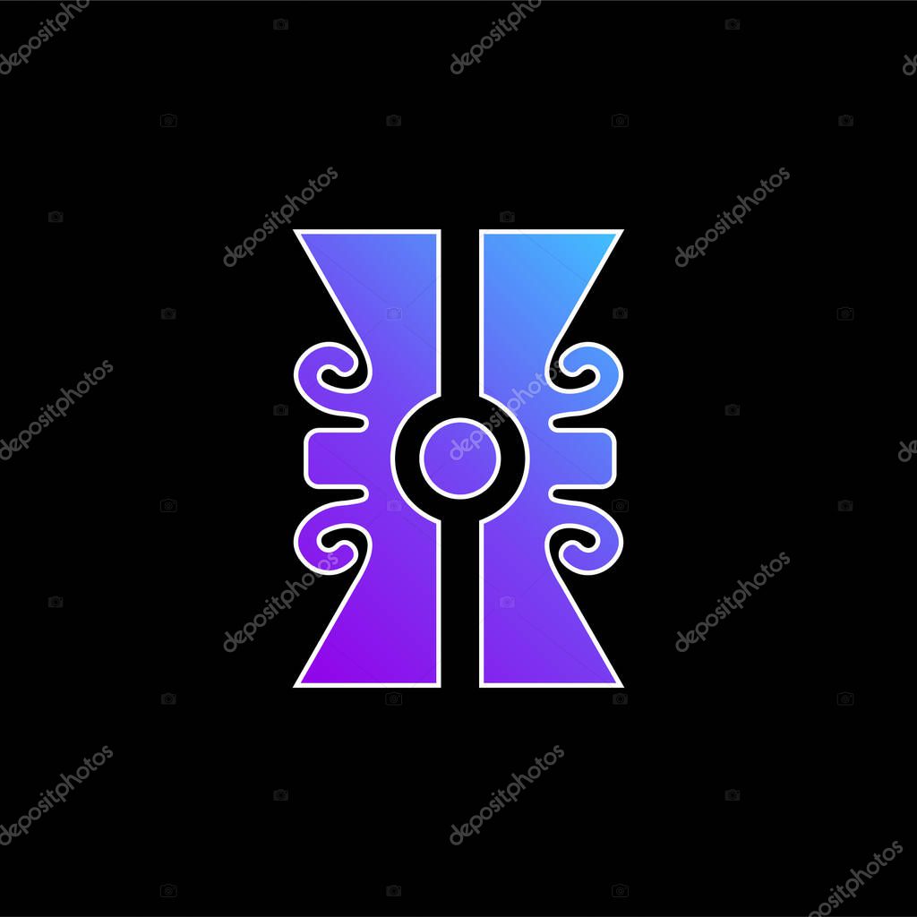 Artisanal Stone Of Mexico blue gradient vector icon