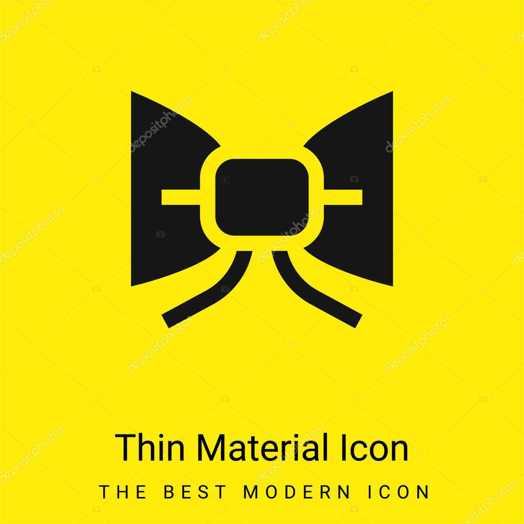 Bow Tie minimal bright yellow material icon