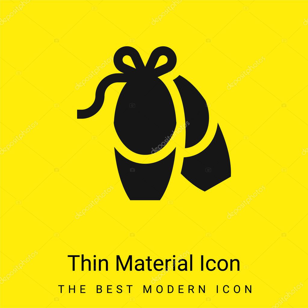 Ballerina minimal bright yellow material icon