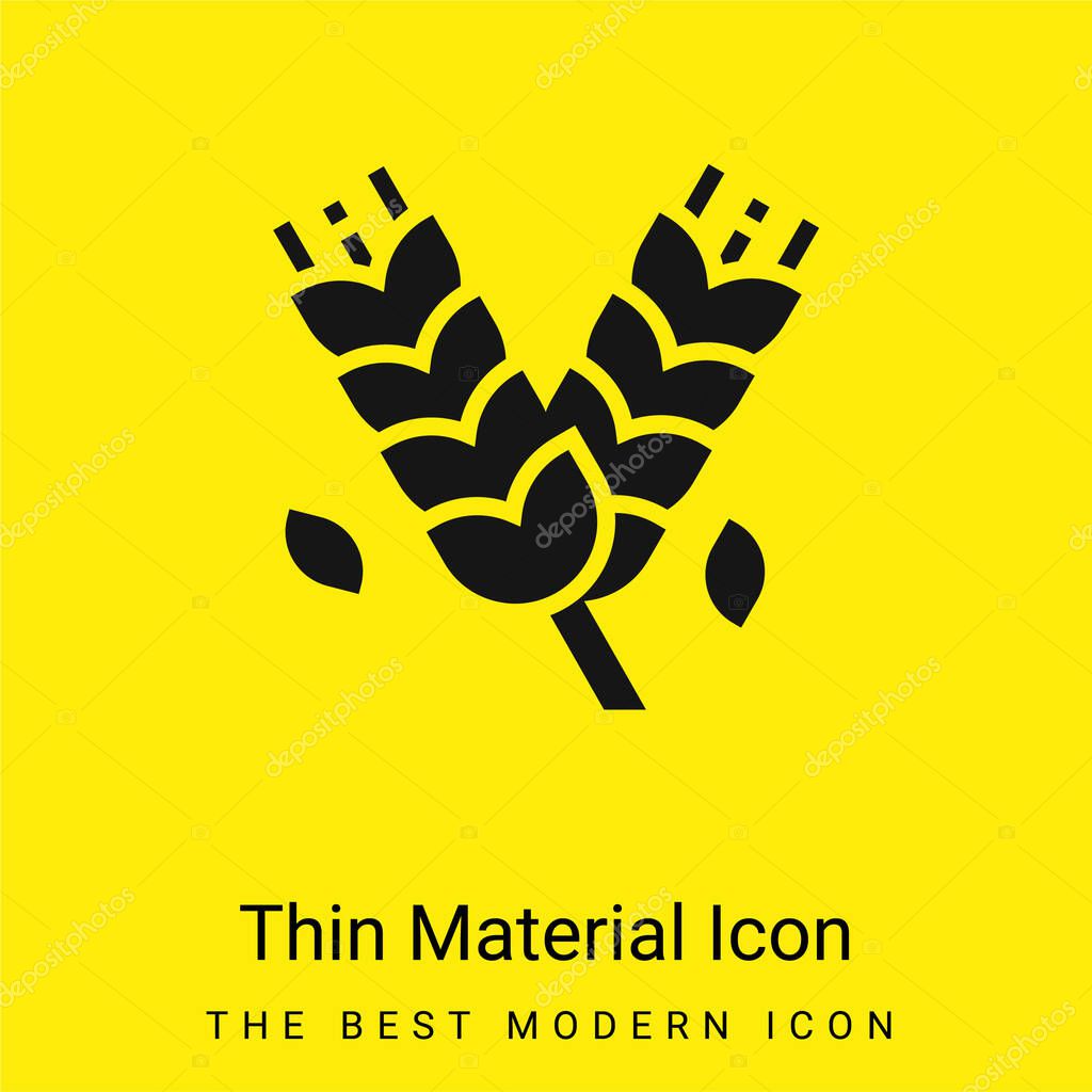 Barley minimal bright yellow material icon