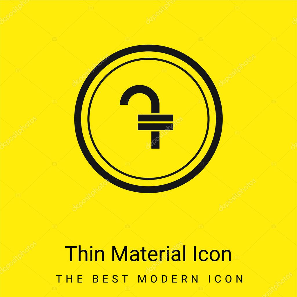 Armeniam Dram minimal bright yellow material icon