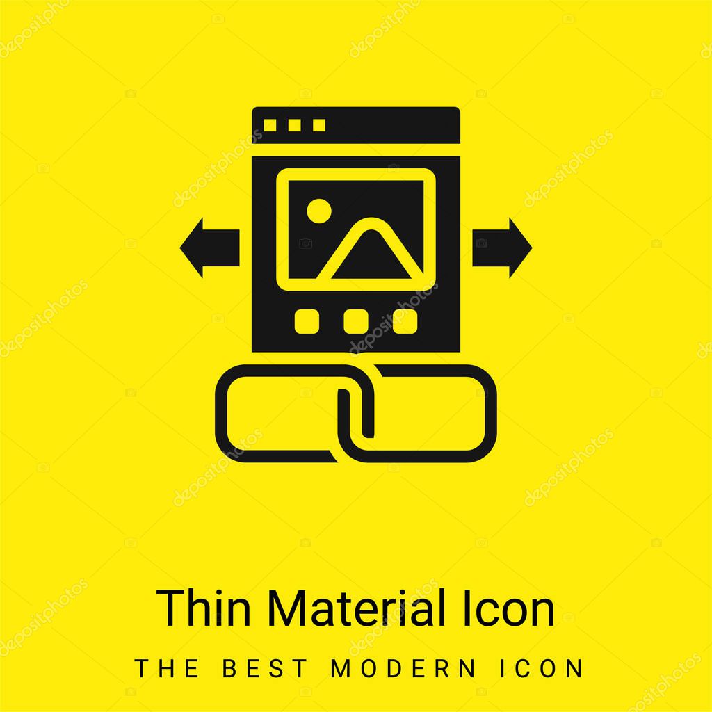 Backlink minimal bright yellow material icon