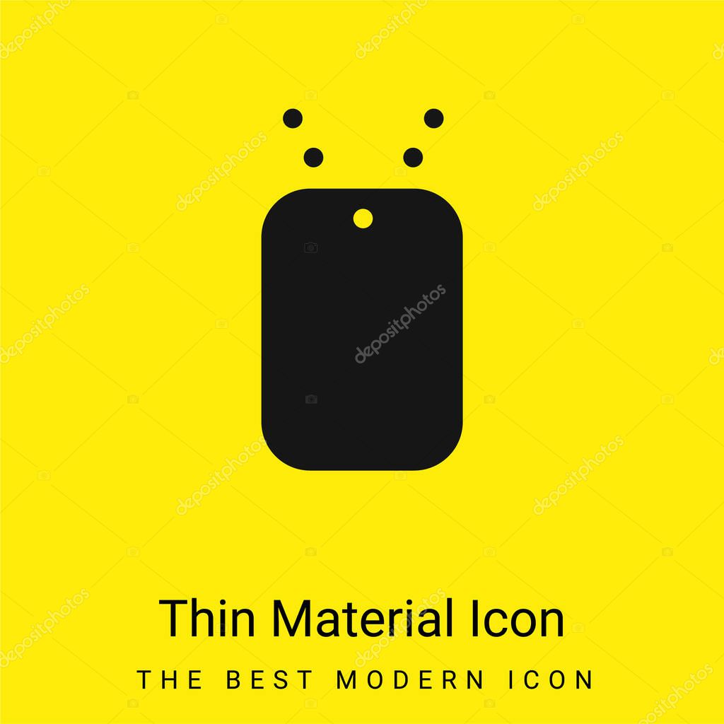 Badge minimal bright yellow material icon