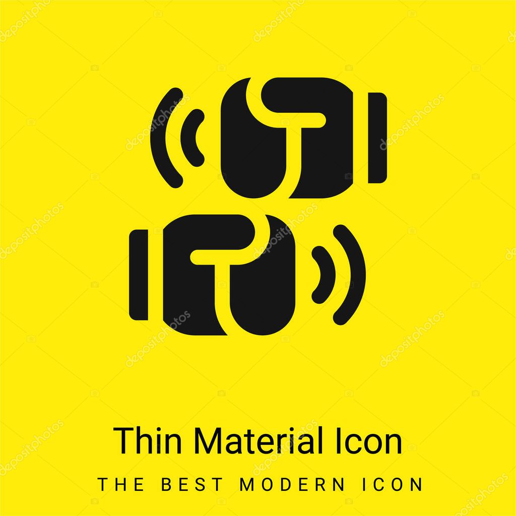 Boxing minimal bright yellow material icon