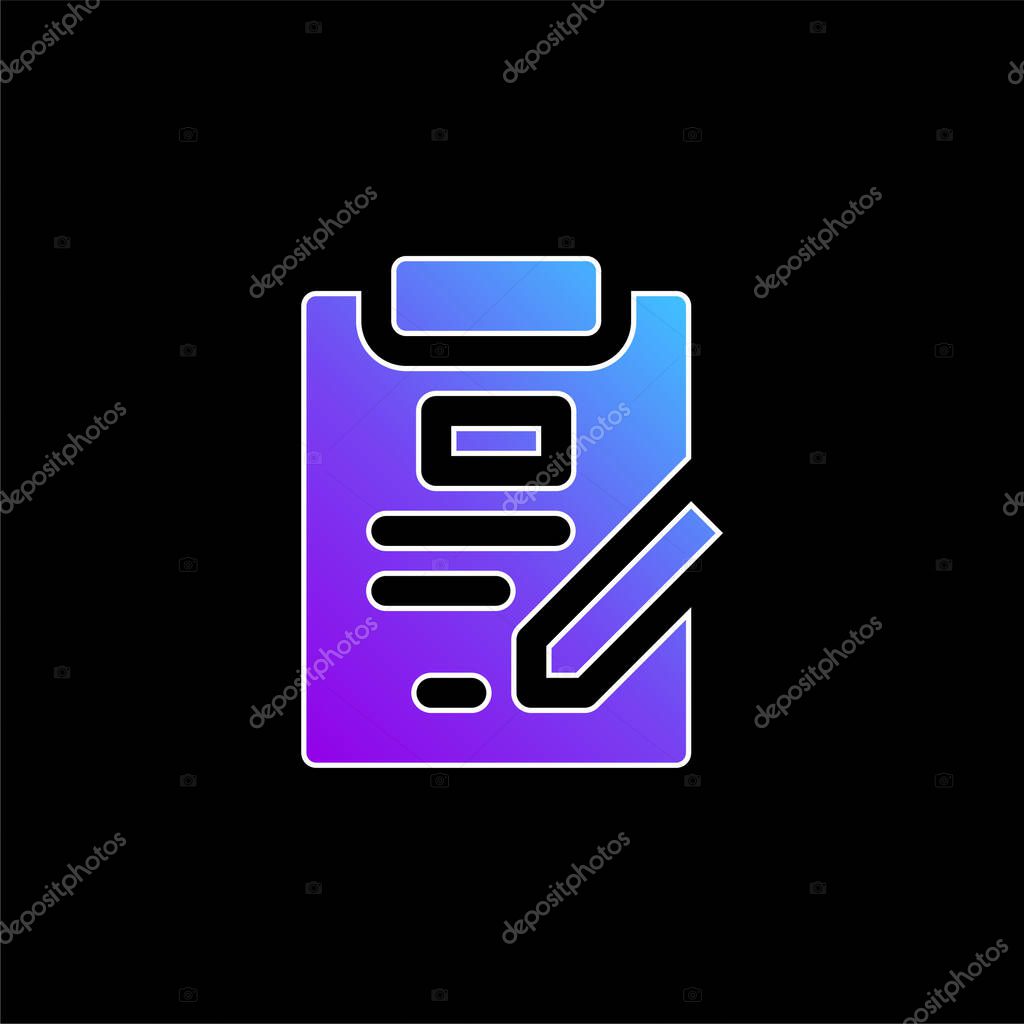 Agreement blue gradient vector icon