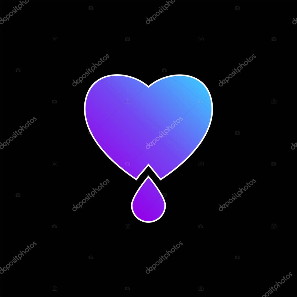 Bleeding Heart blue gradient vector icon