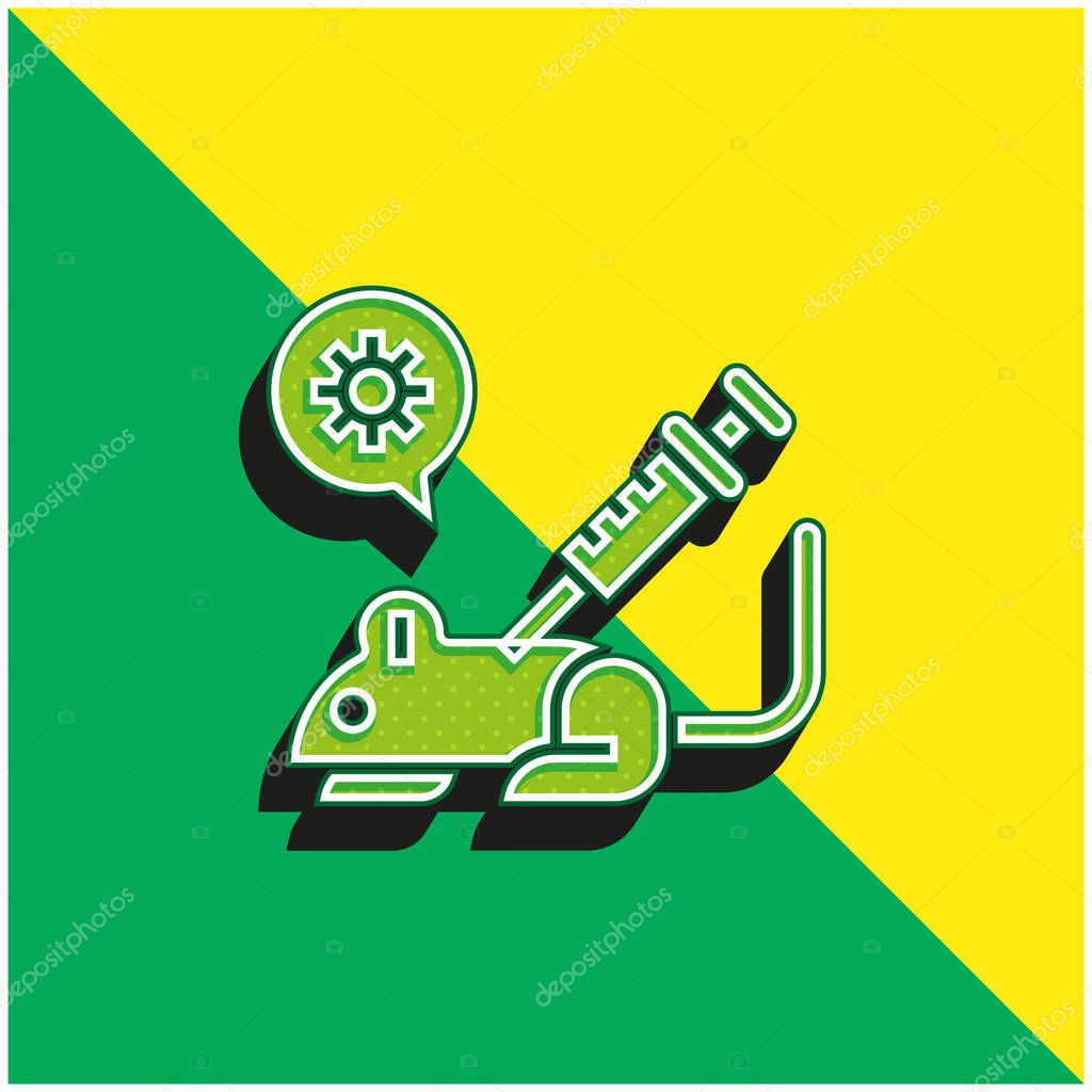Animal Testing Green and yellow modern 3d vector icon logo