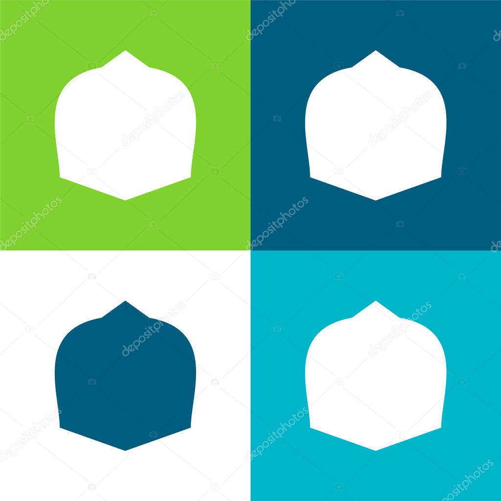 Black War Shield Flat four color minimal icon set