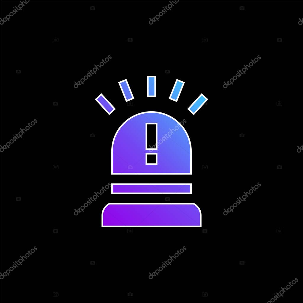 Alarm blue gradient vector icon