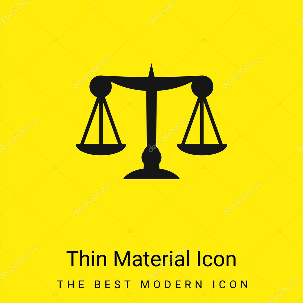 Balance minimal bright yellow material icon