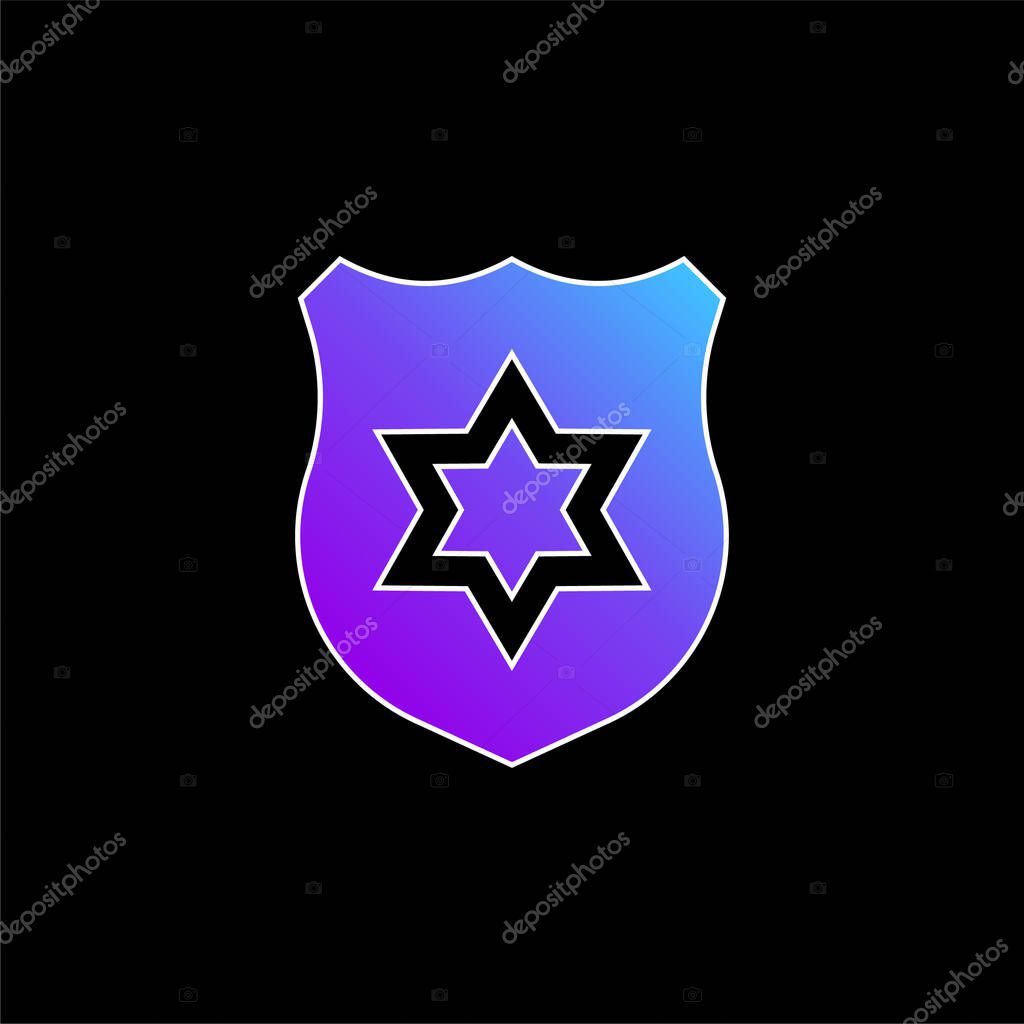 Badge blue gradient vector icon