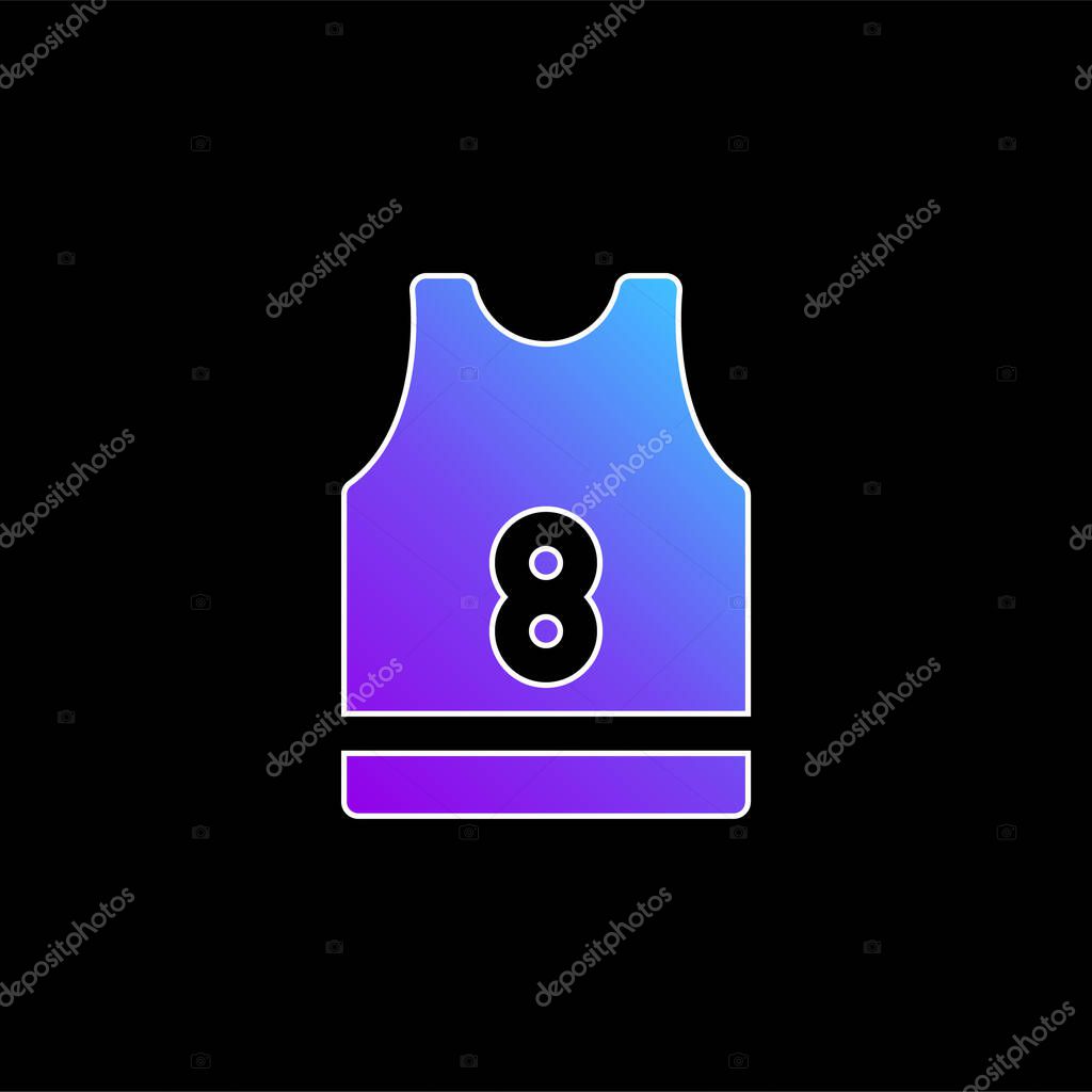Basketball Jersey blue gradient vector icon